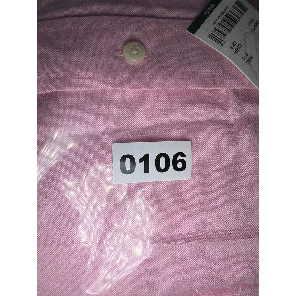Cremieux Classics Men's Pink Cotton Button-Up‎ Shirt Long Sleeve Size S